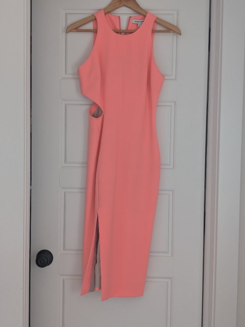 Elizabeth and James pink coral midi dress, size 4